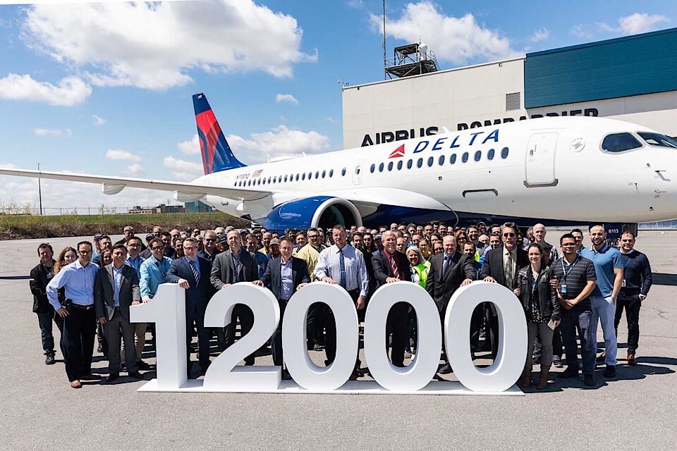 Airbus celebrated the delivery of its 12,000th aircraft