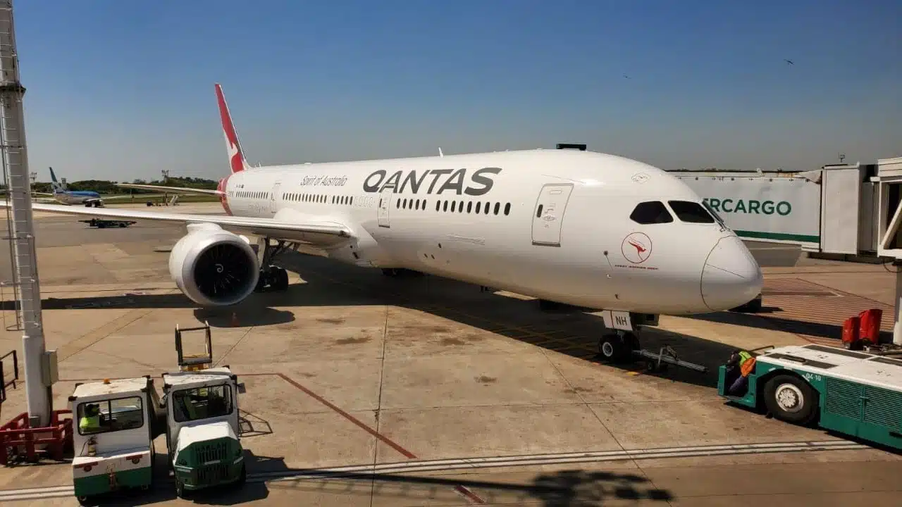 Qantas Airways A record breaking repatriation flight has flown 15,020 kilometres