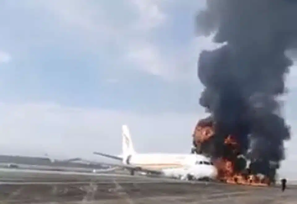 Tibet Airlines plane in flames, passengers evacuated before take-off in southwestern China