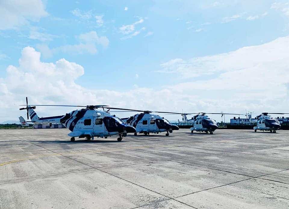 Indian built Light Helicopter MK III squadron commissioned into Indian Coast Guard in Porbandar, Gujarat