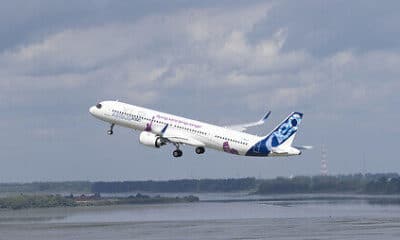Airbus A321XLR jet takes off for the first time from Hamburg