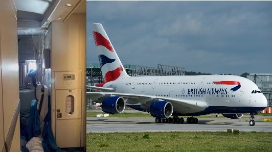 British Airways' Airbus A380 was filled with water during a flight from London to Washington.
