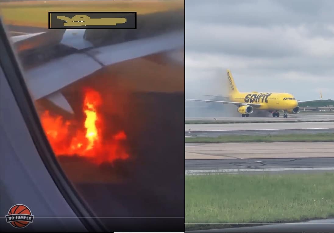 Spirit Airlines plane caught fire after landing at Atlanta Airport
