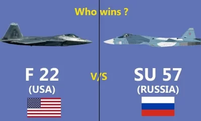 Comparison of the F-22 and the Su-57 fighter jets