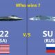 Comparison of the F-22 and the Su-57 fighter jets