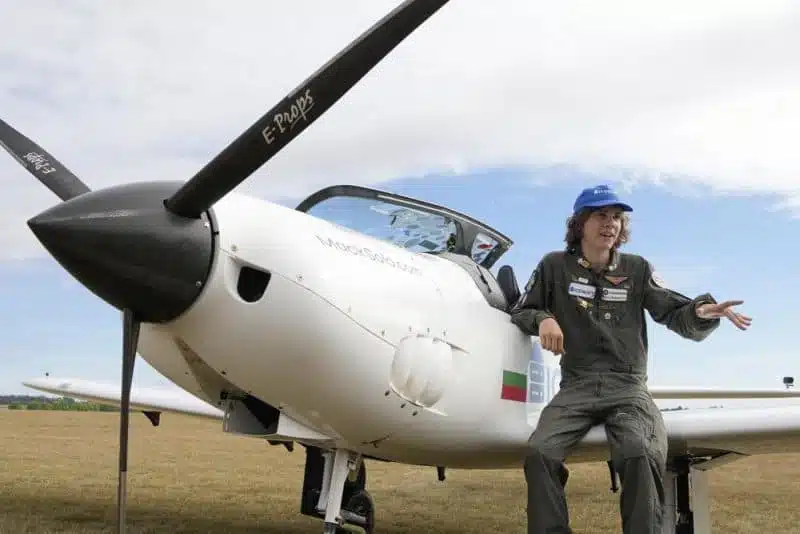 Belgian-British teen pilot sets age record for solo flight around world