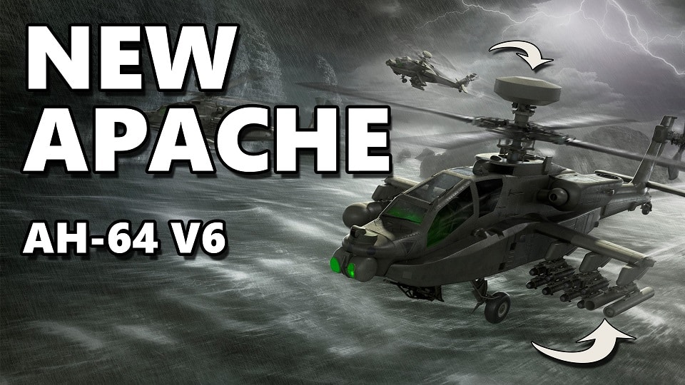 Boeing unveiled the New Apache Concept, which features an improved radar system and a longer firing arm.