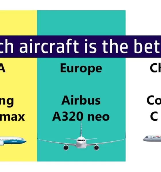 Comparison between Comac C919 and A320 aircraft