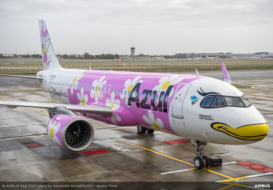 Airbus shared 'Dasiy Duck' images from Azul Linhas airline.