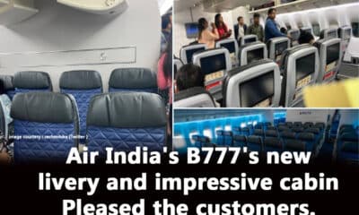 The B777's new livery and impressive cabin of Air India pleased the customers.