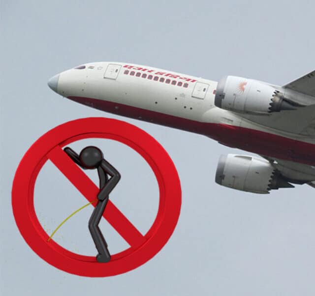 A passenger on an Air India flight urinate on another passenger.