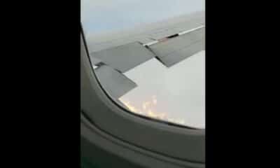 Delta Airlines flight makes emergency landing at Glasgow Airport; VIDEO of flames from wing surfaces