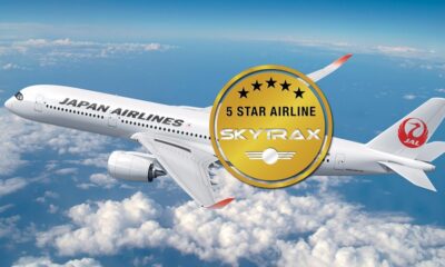 Japan Airlines is certified as a 5-Star Airline By Skytrax