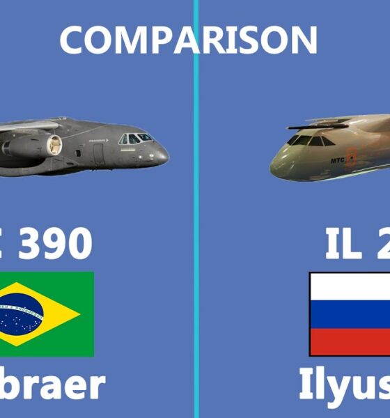 Comparison of the Brazil's Embraer KC-390 Vs Russian Ilyushin Il-276 cargo plane