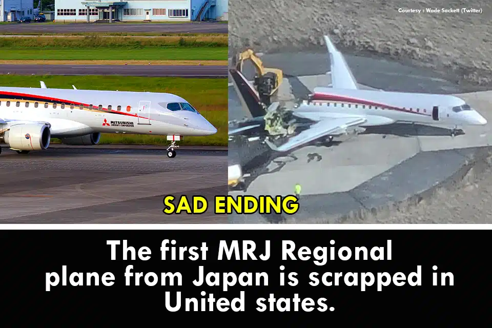The first MRJ Regional plane from Japan is scrapped in United states. After the programme had terminated