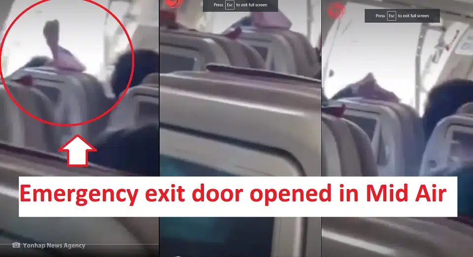 Passenger opened the emergency exit door during approach on Asiana Airlines A321