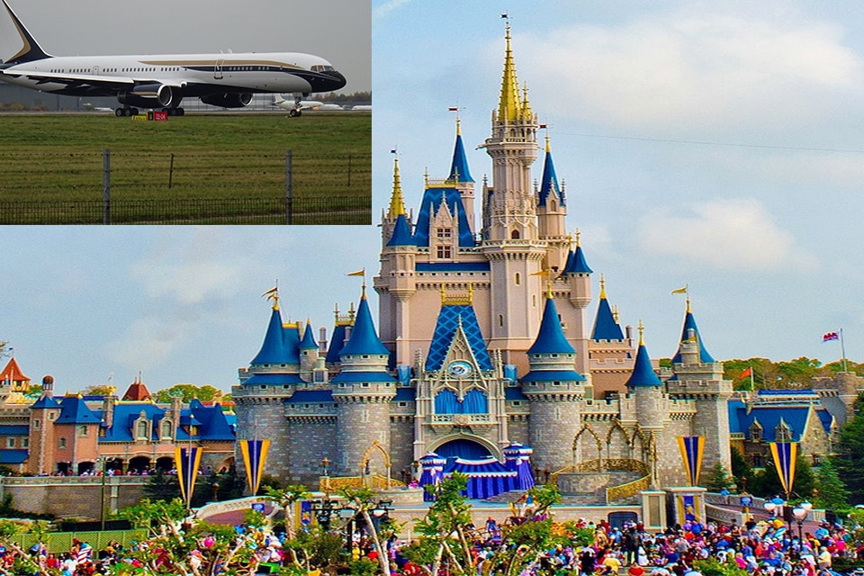 Disney offers tours in a Boeing 757 private jet covering 12 theme parks
