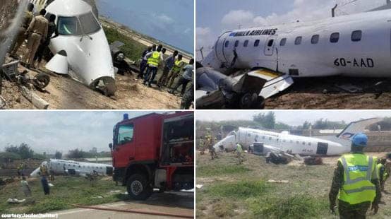 A Halla Airlines Embraer EMB-120 Brasilia Crashes In Mogadishu Airport