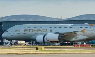 Etihad Airways celebrates Airbus A380's inaugural flight from Abu Dhabi to London Heathrow