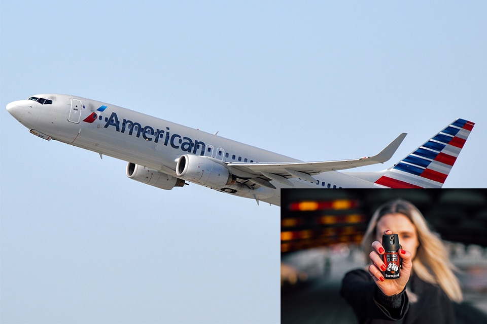 American Airlines Flight diverted, After a woman started pepper-spraying into the cabin