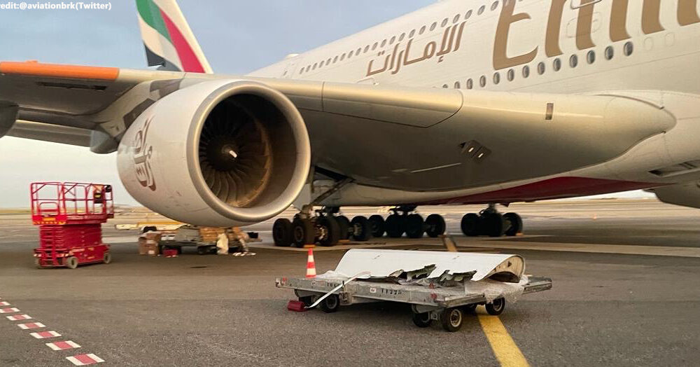 Emirates Airbus A380 hit by drone While Landing in Nice