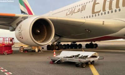 Emirates Airbus A380 hit by drone While Landing in Nice