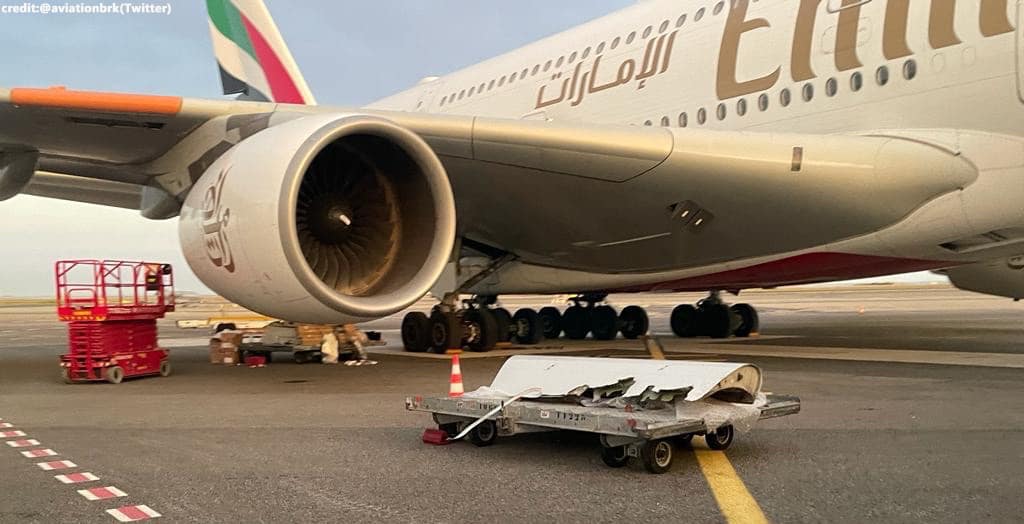 Emirates Airbus A380 hit by drone While Landing in Nice
