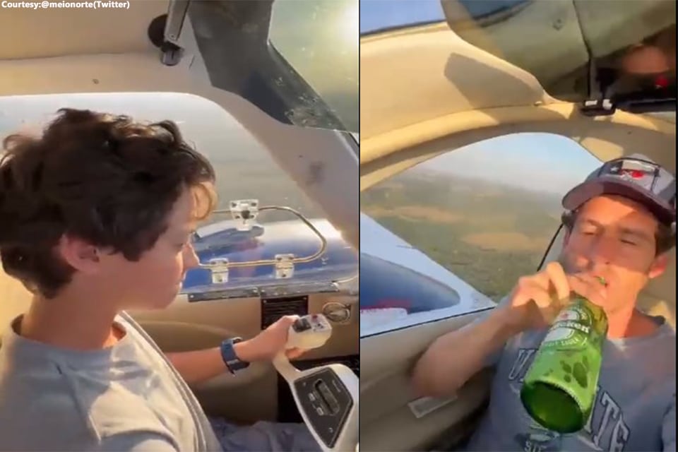 Man drinking beer as his 11-year-old son flying plane before fatal crash