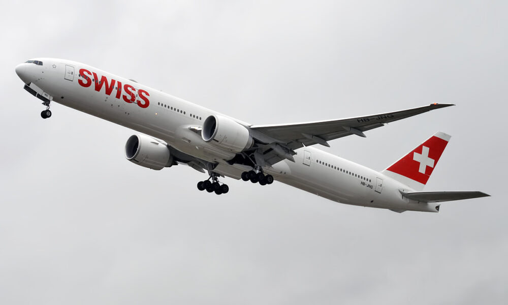 A plane took off from Switzerland with 111 people on board without a single suitcase