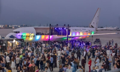 Rocking the Skies: A Retired Boeing 737-800 aircraft Soars as Rock Concert Stage