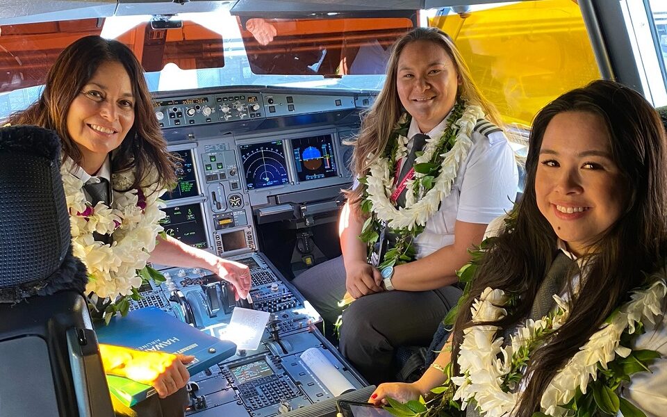 Hawaiian Airlines’ first all-female, all-Native Hawaiian crew takes flight