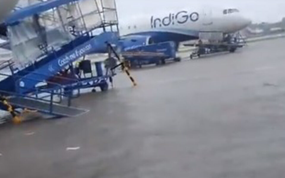 Planes Grounded As Rainwater Enters Chennai Airport Runway