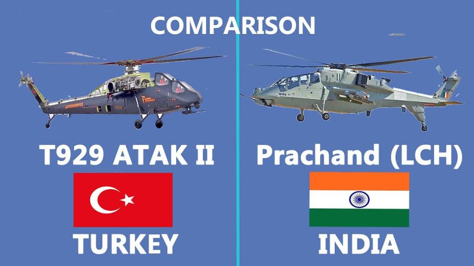 Comparsion between Turkish T929 ATAK-II & Indian LCH