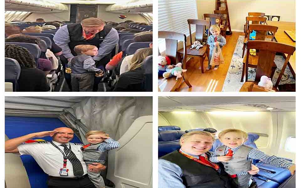 Meet Nolan, the future mini Flight Attendant of Southwest Airlines