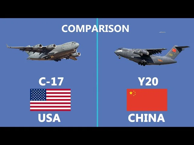 Comparison between Boeing C-17 Globemaster and the China Y-20 Kunpeng