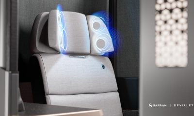 This airline innovates headphones by embedding them into seats