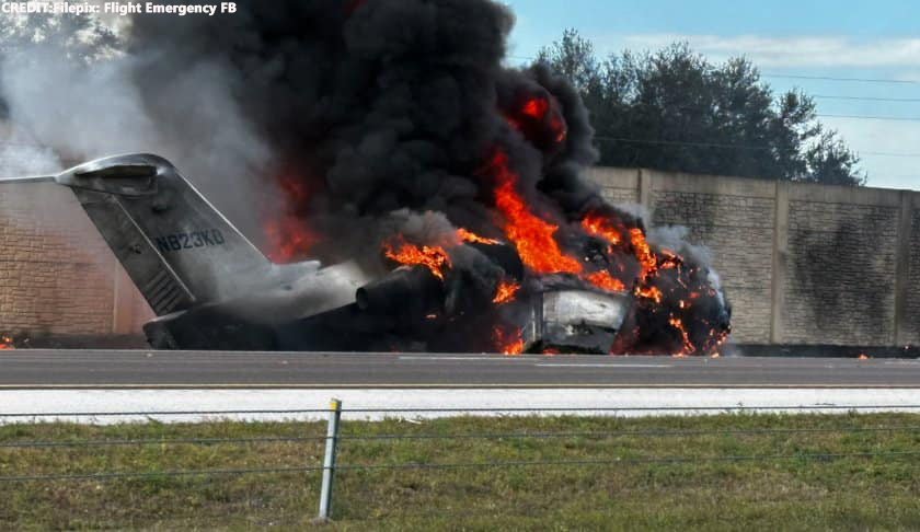 At least 2 dead, after fiery plane crash on Florida highway