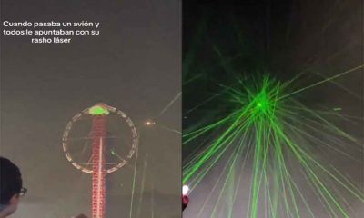 Laser Attack on Aircraft after flying over at Mexico Fireworks Festival