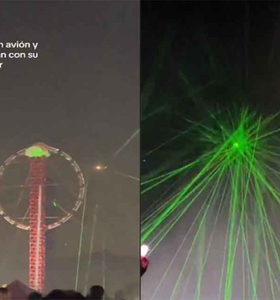 Laser Attack on Aircraft after flying over at Mexico Fireworks Festival
