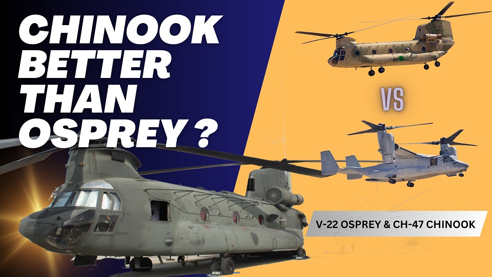 Osprey is faster than Chinook helicopter ?