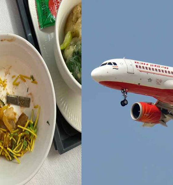 Air India Passenger Discovers Metal Blade in his meal