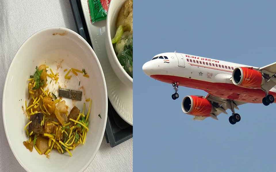 Air India Passenger Discovers Metal Blade in his meal