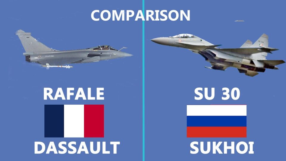 Comparison of Russian Su30 and France built Rafale fighter jet