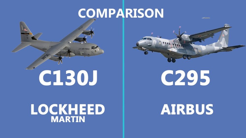 Comparison of the C130J vs C295 cargo aircraft