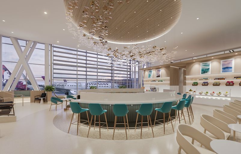 Hawaiian Airlines Gives First Glimpse of New Premium Lounge in Honolulu