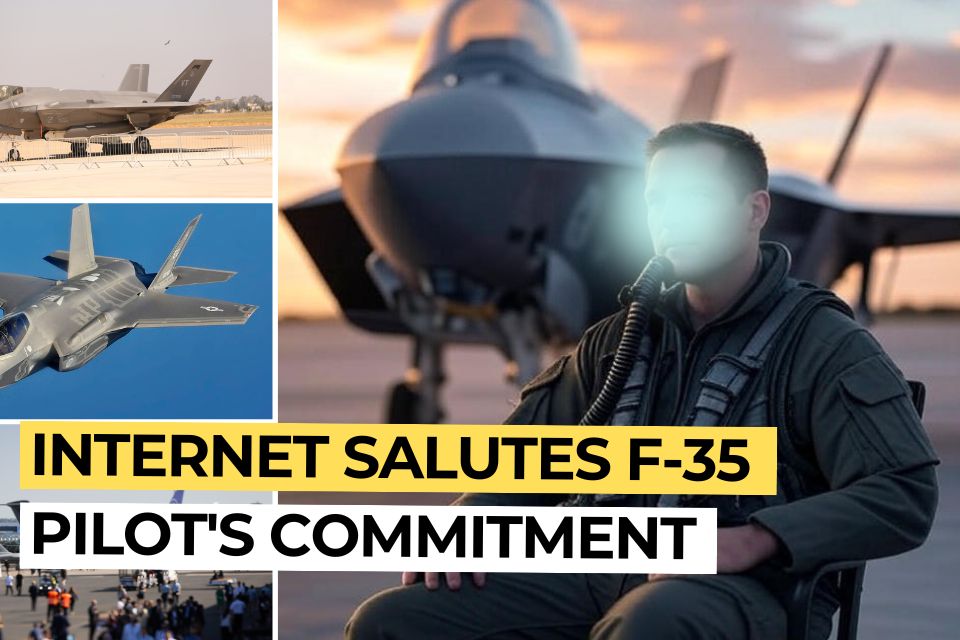 Internet Applauds F-35 Pilot for Staying with Aircraft at Airport